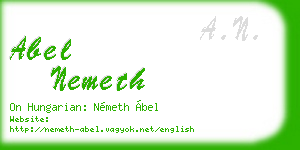 abel nemeth business card