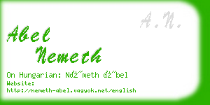 abel nemeth business card